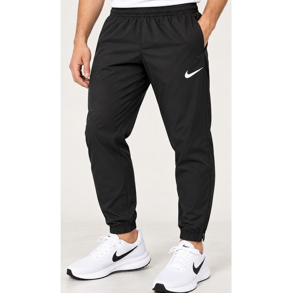Nike Dri-FIT Flex Mens M Black Woven Tapered Jogger Pants DB4110-010 Zip Leg